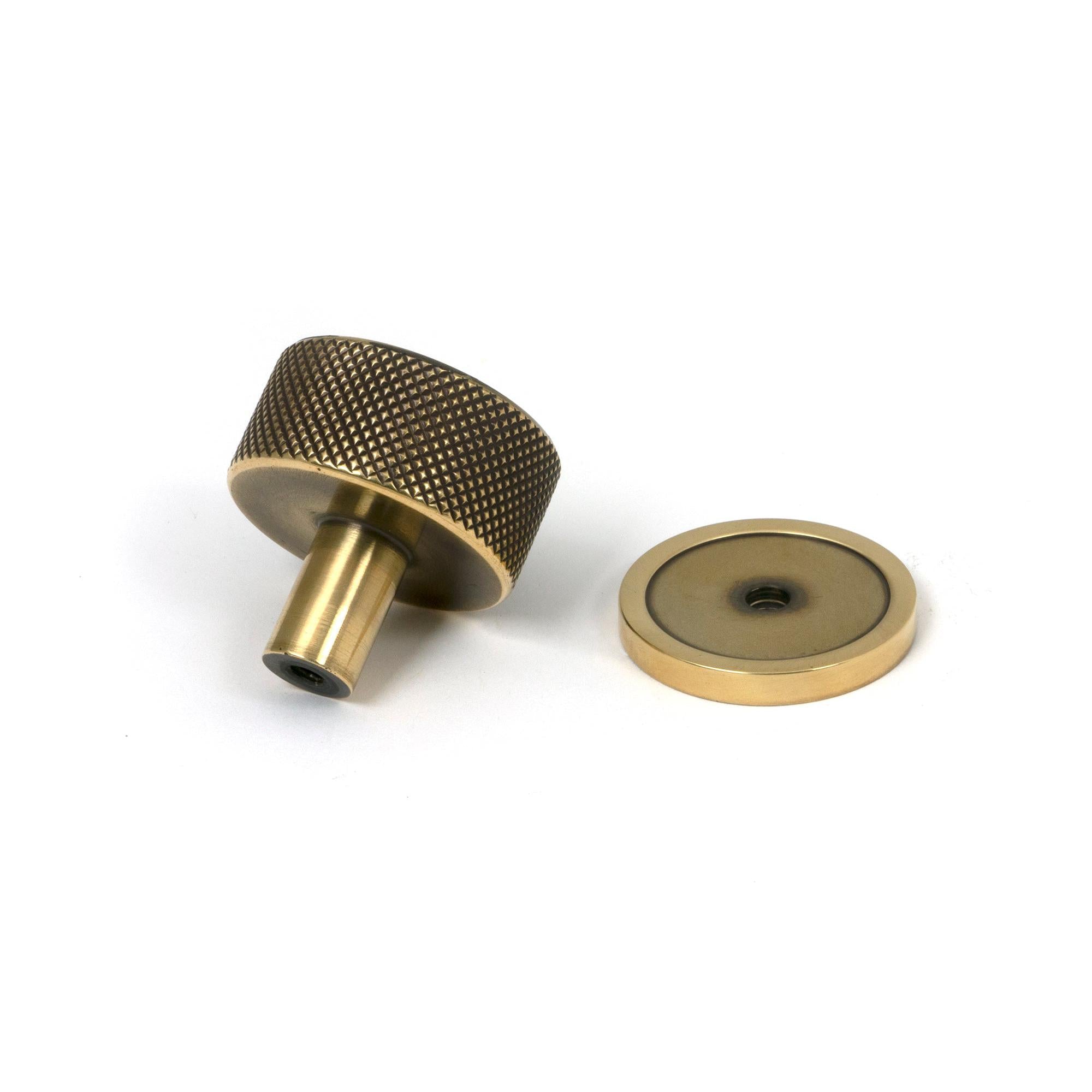 Aged Brass Brompton Cabinet Knob - 32mm (Plain) | From The Anvil - Cabinet Knobs - From The Anvil - Yester Home