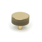 Aged Brass Brompton Cabinet Knob - 38mm (No rose) | From The Anvil-Cabinet Knobs-Yester Home