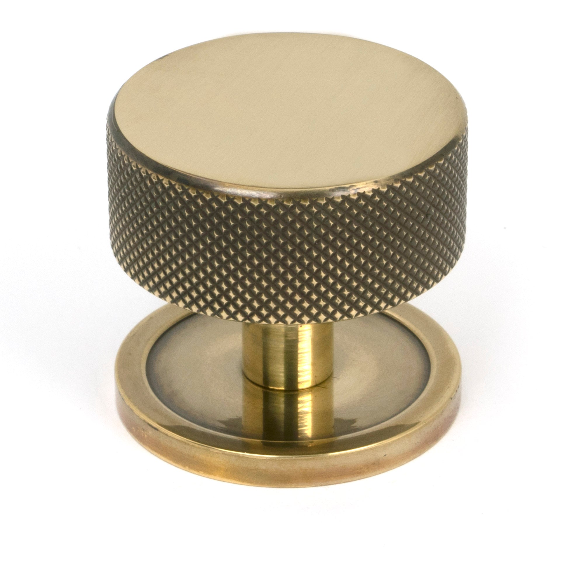 Aged Brass Brompton Cabinet Knob - 38mm (Plain) | From The Anvil - Cabinet Knobs - From The Anvil - Yester Home