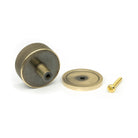 Aged Brass Brompton Cabinet Knob - 38mm (Plain) | From The Anvil-Cabinet Knobs-Yester Home