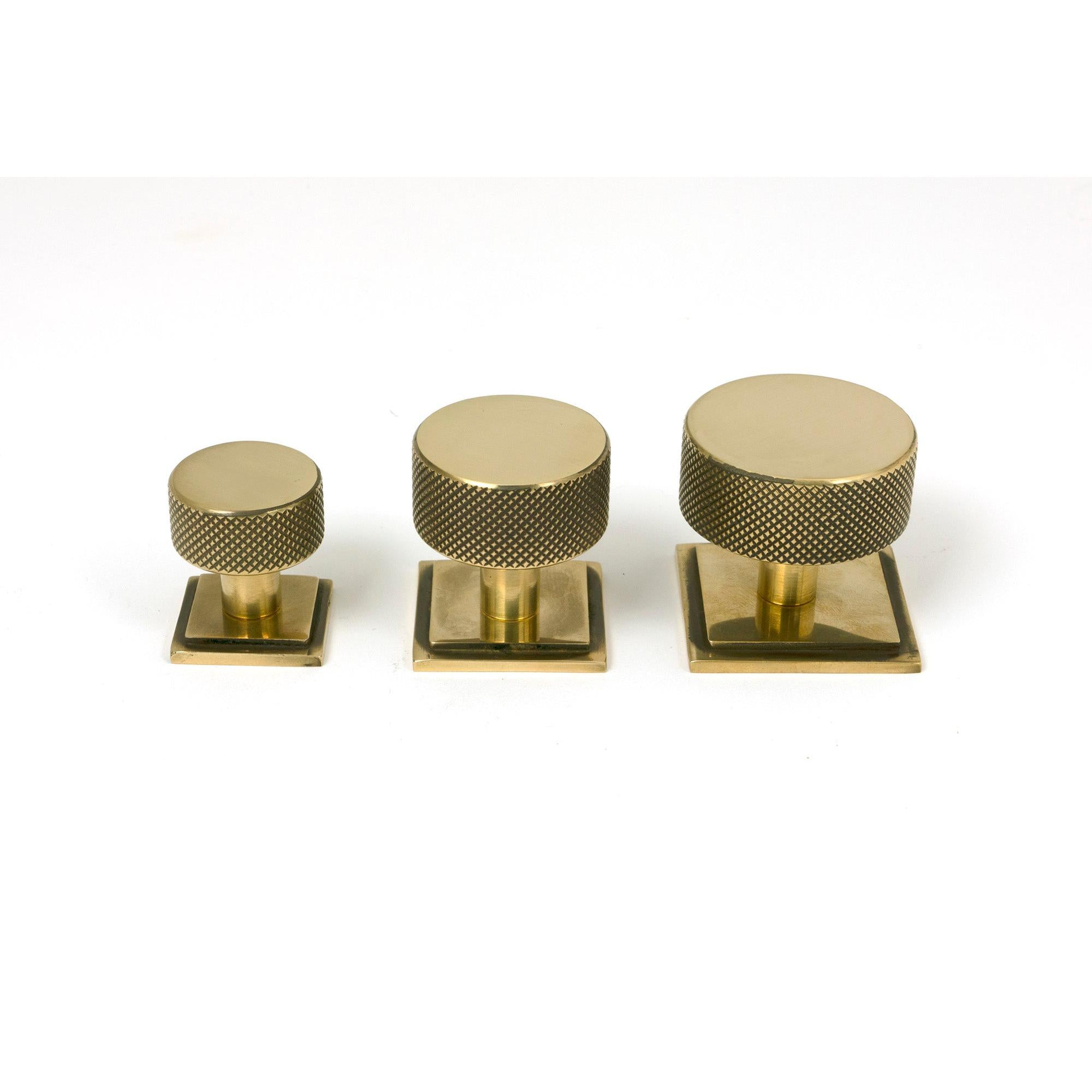 Aged Brass Brompton Cabinet Knob - 38mm (Square) | From The Anvil - Cabinet Knobs - From The Anvil - Yester Home