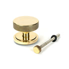Aged Brass Brompton Centre Door Knob (Art Deco) | From The Anvil-Centre Door Knobs-Yester Home