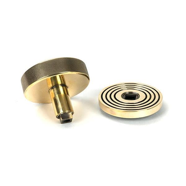 Aged Brass Brompton Centre Door Knob (Beehive) | From The Anvil-Centre Door Knobs-Yester Home