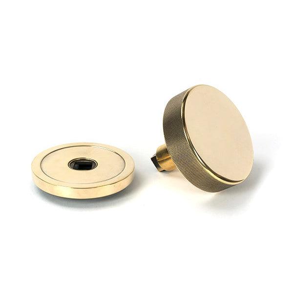 Aged Brass Brompton Centre Door Knob (Plain) | From The Anvil