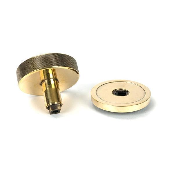 Aged Brass Brompton Centre Door Knob (Plain) | From The Anvil-Centre Door Knobs-Yester Home