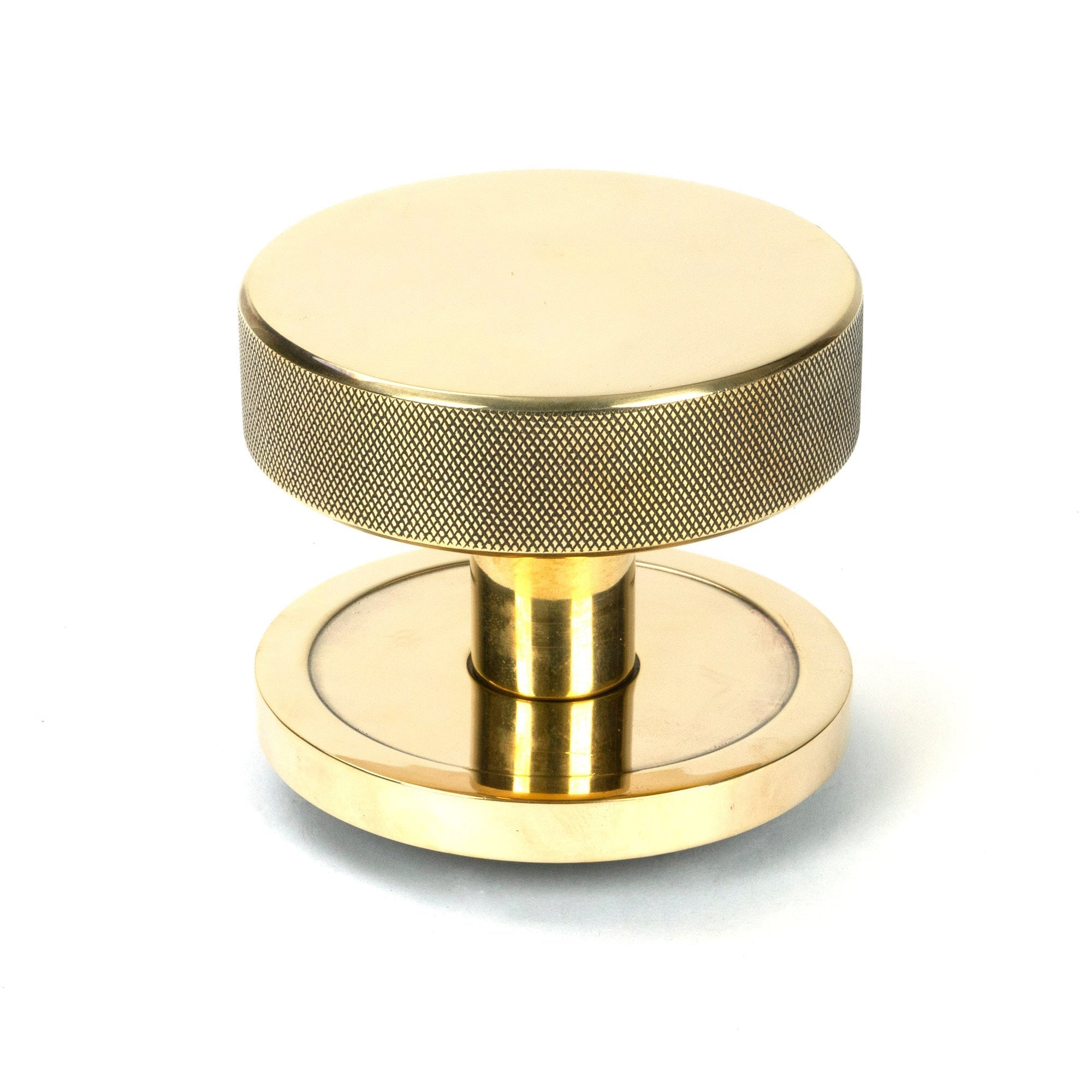 Aged Brass Brompton Centre Door Knob (Plain) | From The Anvil-Centre Door Knobs-Yester Home