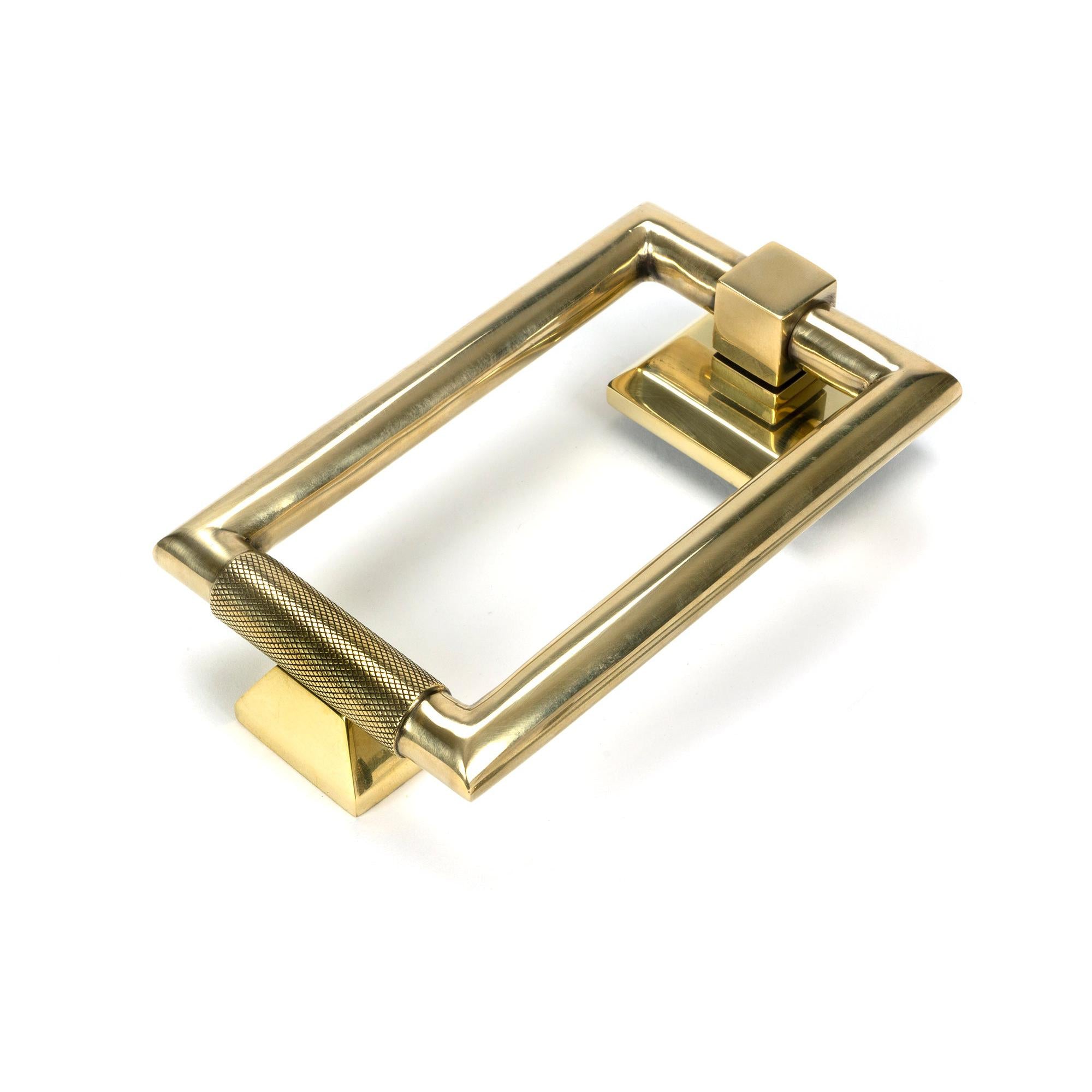 Aged Brass Brompton Door Knocker | From The Anvil - Bolt-Through Door Knockers - From The Anvil - Yester Home