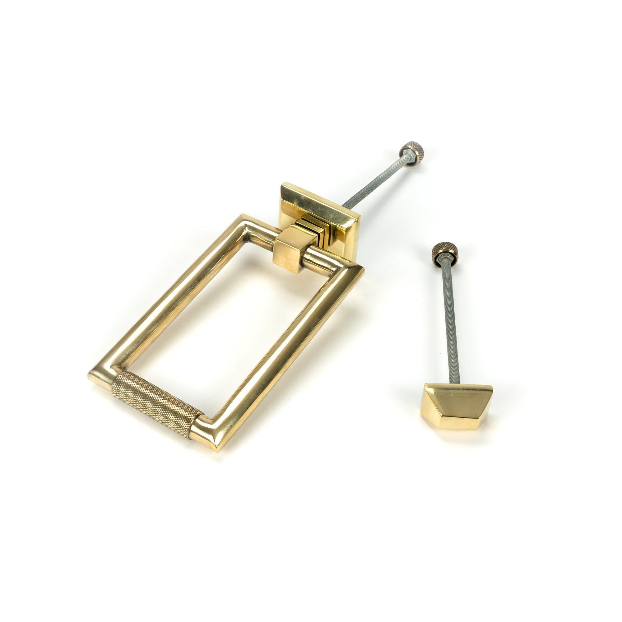 Aged Brass Brompton Door Knocker | From The Anvil - Bolt-Through Door Knockers - From The Anvil - Yester Home