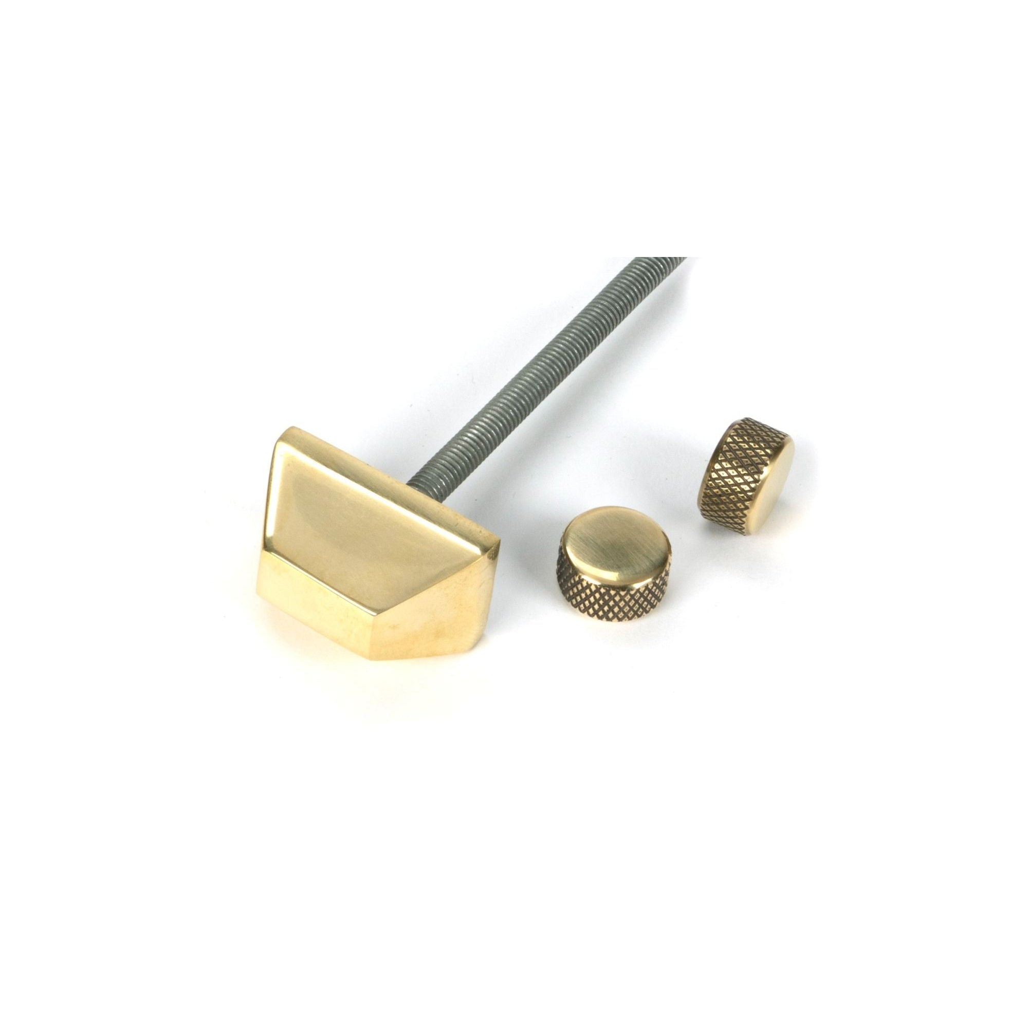 Aged Brass Brompton Door Knocker | From The Anvil-Bolt-Through Door Knockers-Yester Home