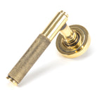 Aged Brass Brompton Lever on Rose Set (Art Deco) - Unsprung | From The Anvil - Concealed - From The Anvil - Yester Home