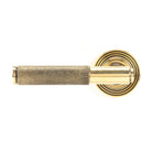 Aged Brass Brompton Lever on Rose Set (Beehive) - Unsprung | From The Anvil - Concealed - From The Anvil - Yester Home