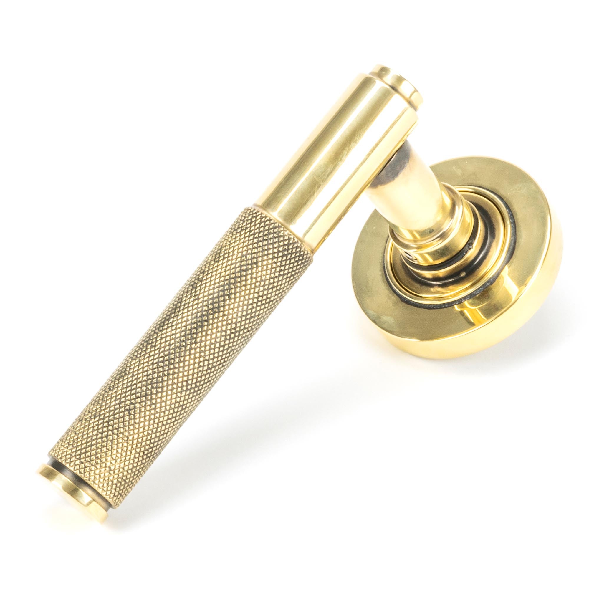Aged Brass Brompton Lever on Rose Set (Plain) | From The Anvil - Concealed - From The Anvil - Yester Home
