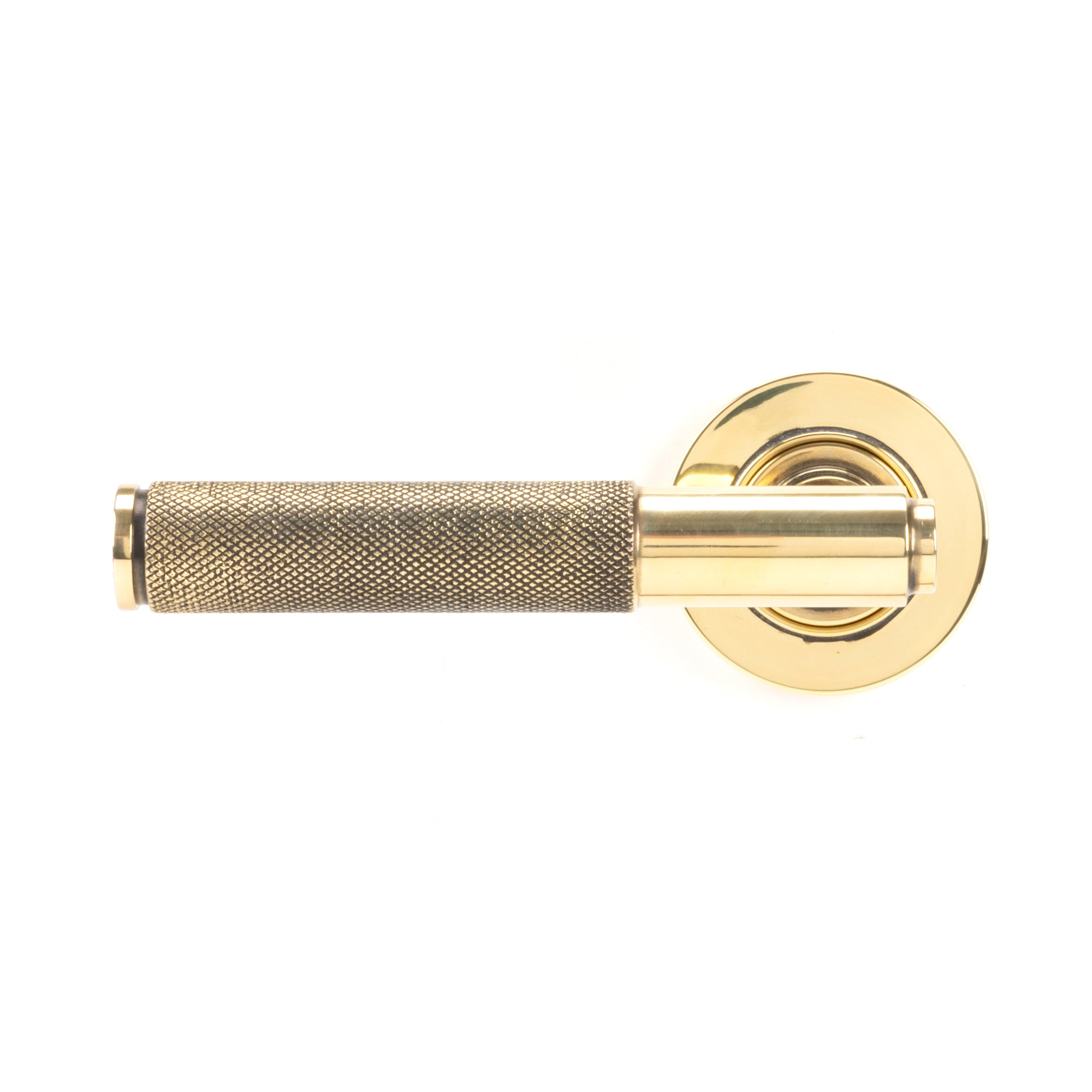 Aged Brass Brompton Lever on Rose Set (Plain) - Unsprung | From The Anvil-Concealed-Yester Home