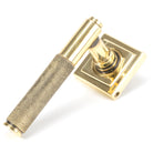 Aged Brass Brompton Lever on Rose Set (Square) - Unsprung | From The Anvil-Concealed-Yester Home