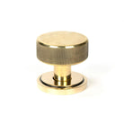 Aged Brass Brompton Mortice/Rim Knob Set (Art Deco) | From The Anvil-Mortice Knobs-Yester Home