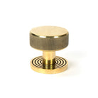 Aged Brass Brompton Mortice/Rim Knob Set (Beehive) | From The Anvil-Mortice Knobs-Yester Home