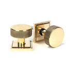 Aged Brass Brompton Mortice/Rim Knob Set (Square) | From The Anvil - Mortice Knobs - From The Anvil - Yester Home