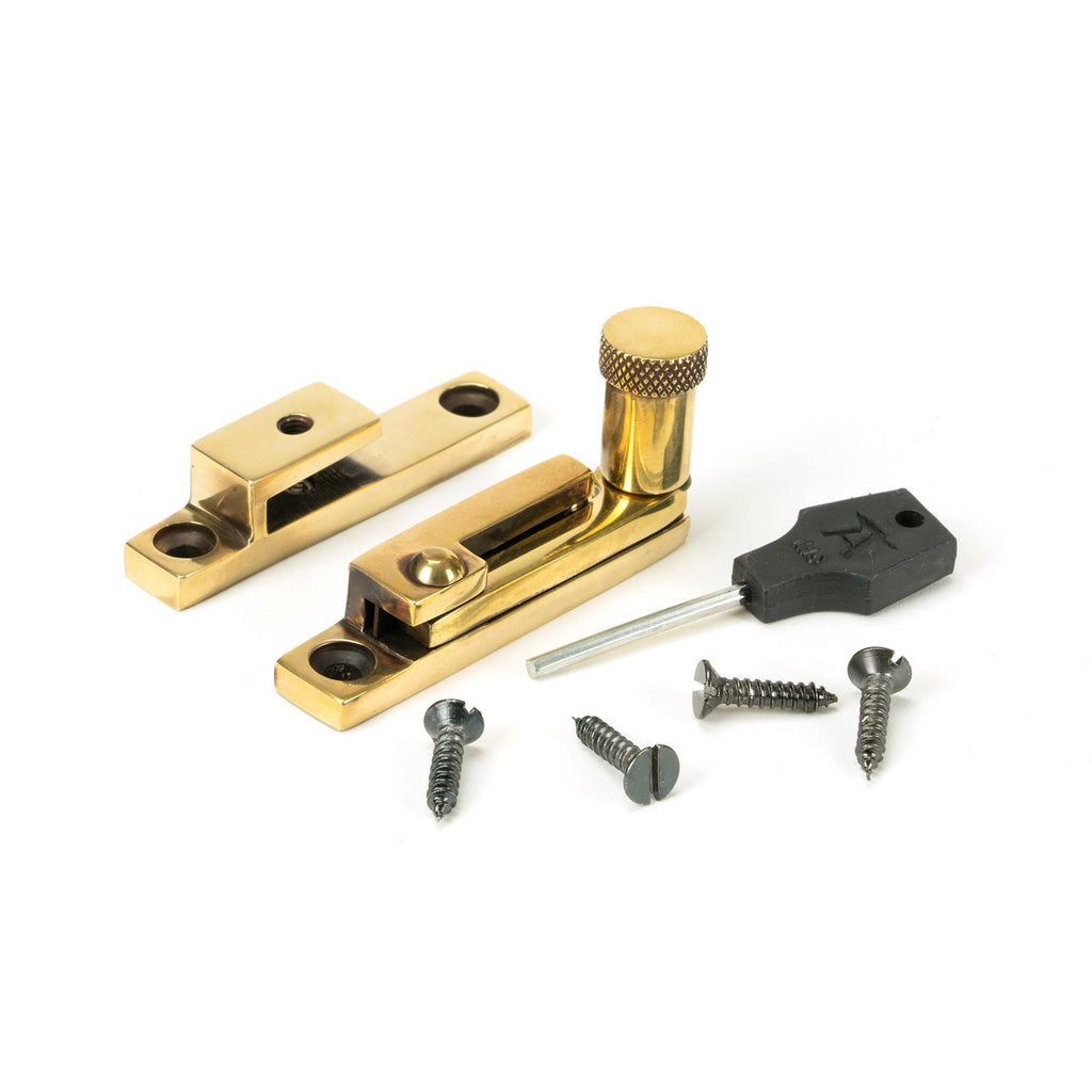 Aged Brass Brompton Quadrant Fastener - Narrow | From The Anvil-Quadrant Fasteners-Yester Home