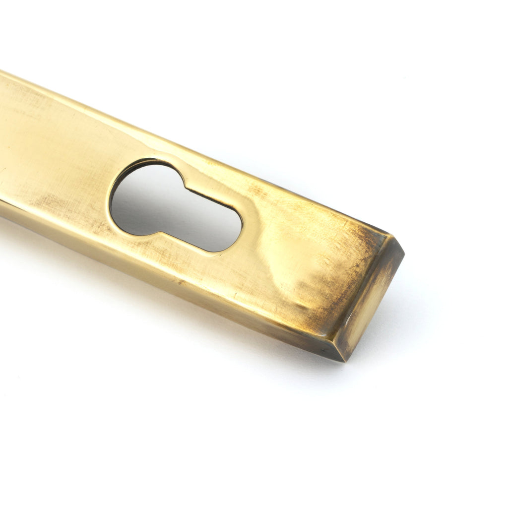 Aged Brass Brompton Slimline Lever Espag. Lock Set | From The Anvil