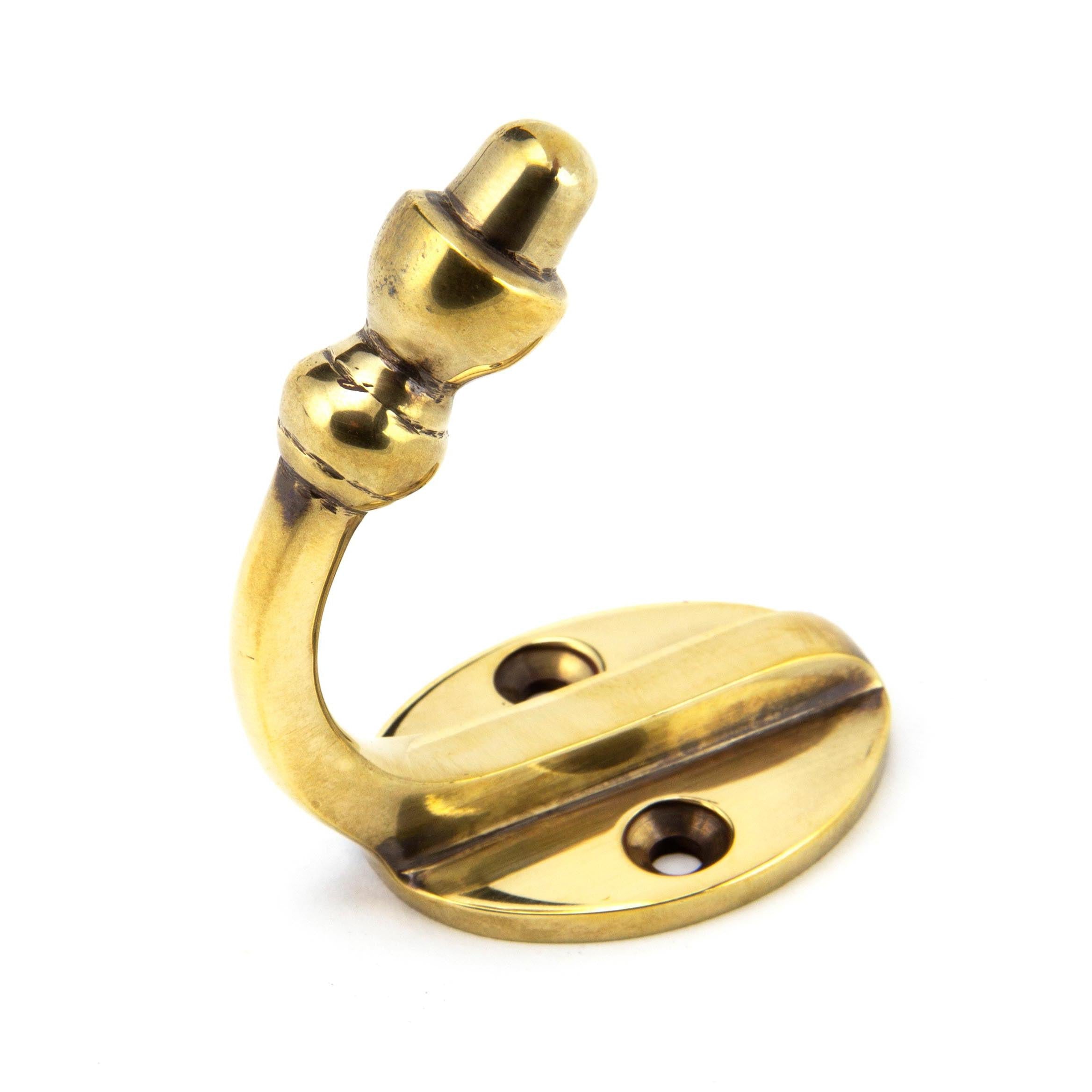 Aged Brass Coat Hook | From The Anvil - Coat Hooks - From The Anvil - Yester Home
