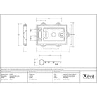 Aged Brass Davenport Rim Lock | From The Anvil - Rim Locks & Latches - From The Anvil - Yester Home