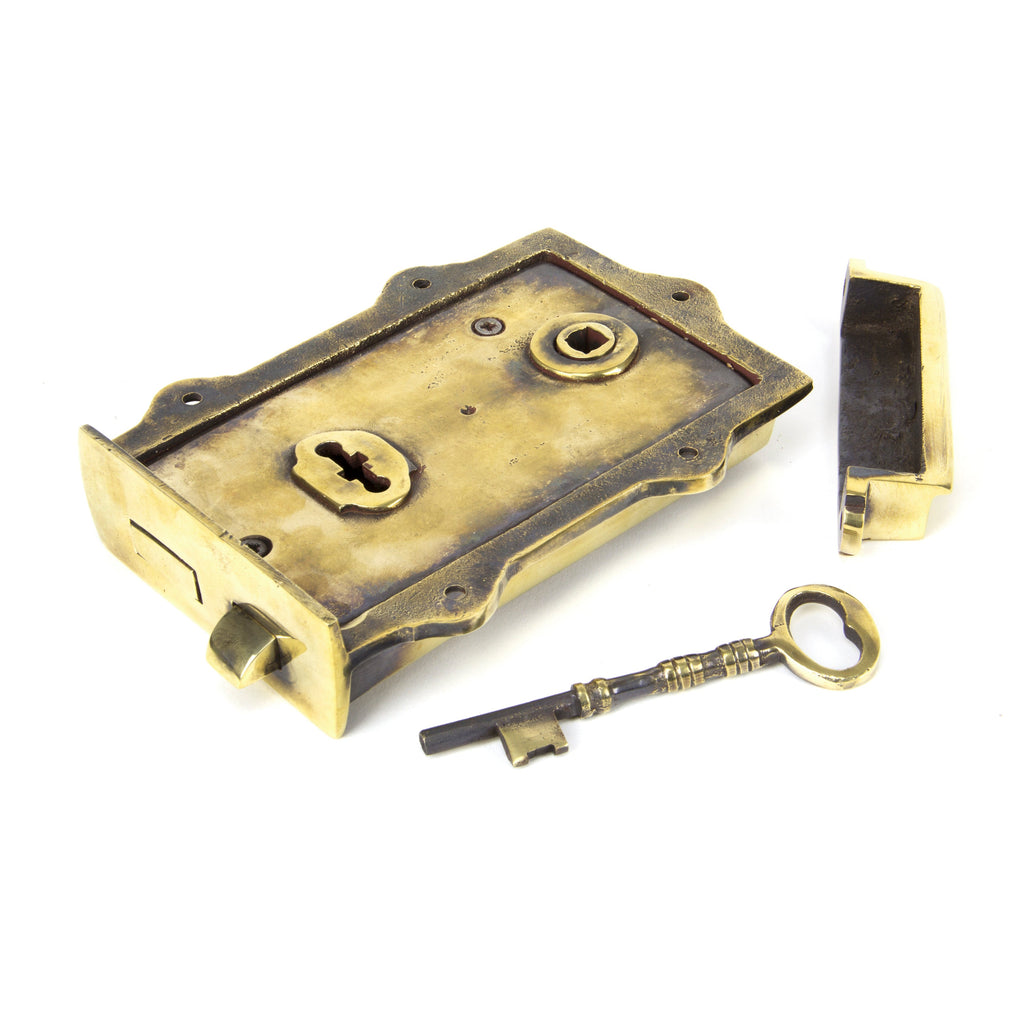 Aged Brass Davenport Rim Lock | From The Anvil