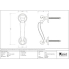 Aged Brass Doctors Door Knocker | From The Anvil-Bolt-Through Door Knockers-Yester Home
