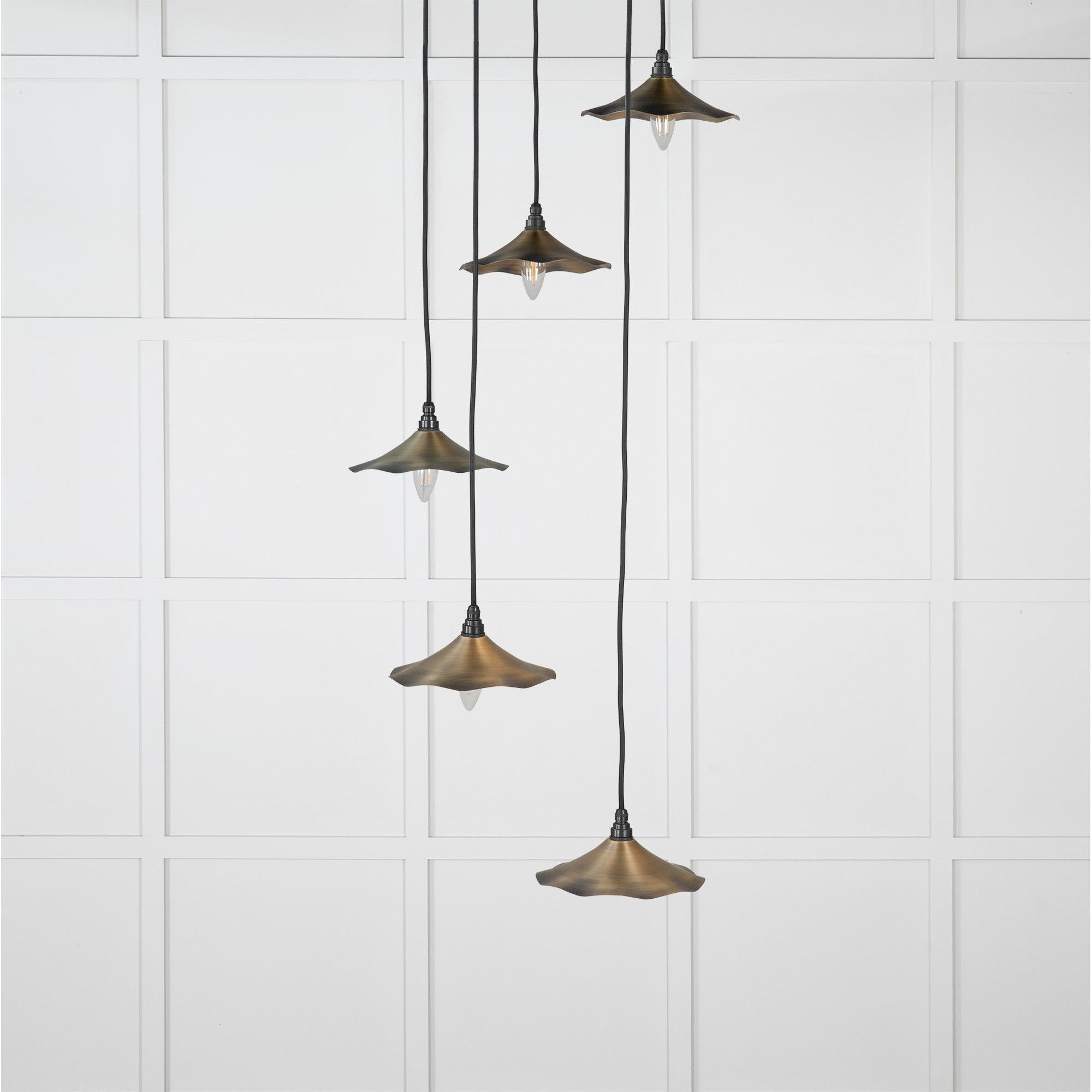 Aged Brass Flora Cluster Pendant | From The Anvil - Cluster Pendants - From The Anvil - Yester Home