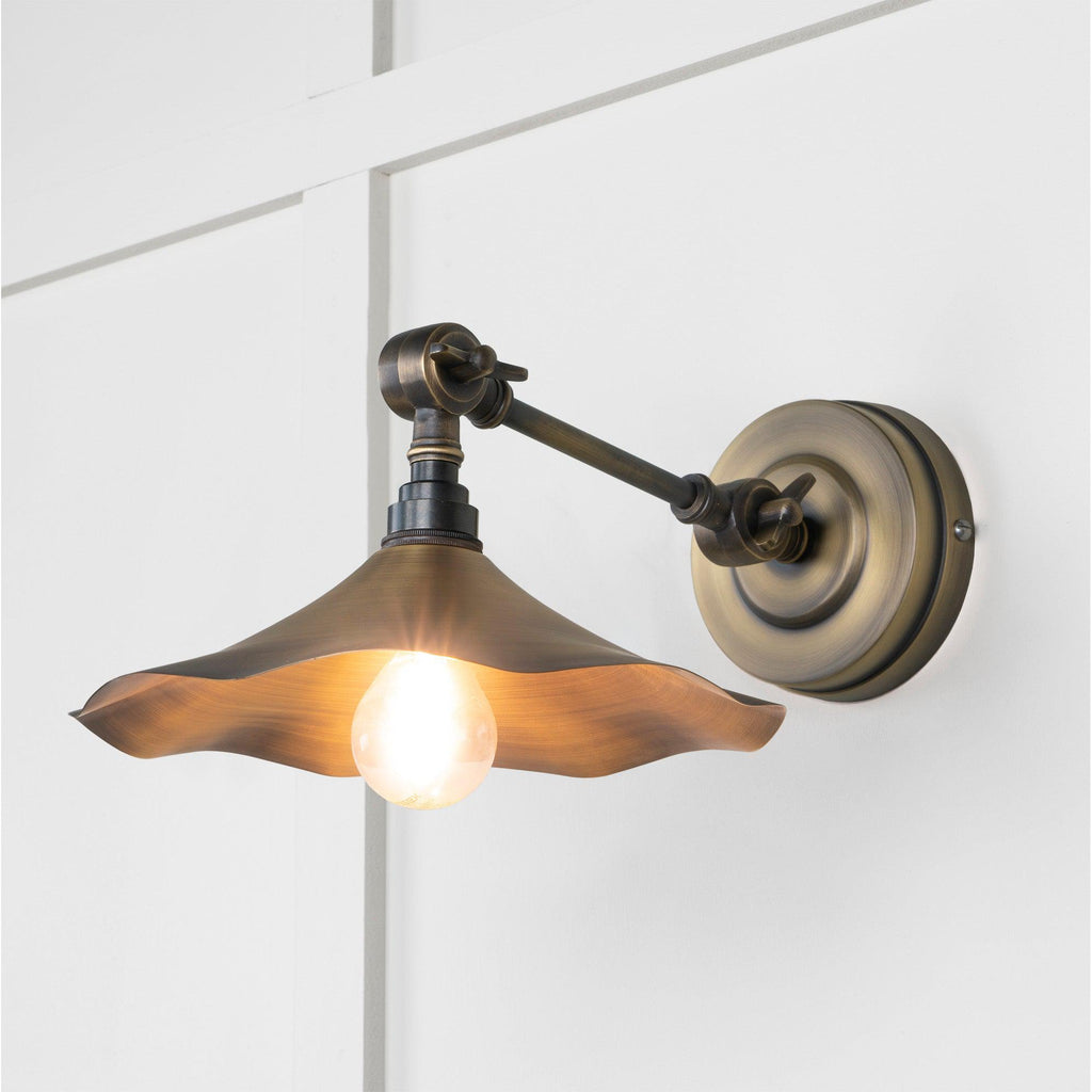 Aged Brass Flora Wall Light | From The Anvil-Wall Lights-Yester Home