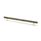 Aged Brass Full Brompton Pull Handle - Large | From The Anvil-Pull Handles-Yester Home