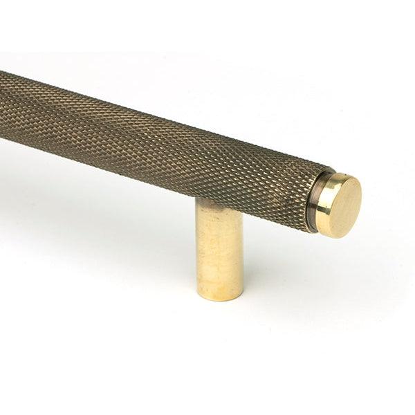 Aged Brass Full Brompton Pull Handle - Medium | From The Anvil-Pull Handles-Yester Home