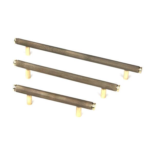 Aged Brass Full Brompton Pull Handle - Medium | From The Anvil-Pull Handles-Yester Home