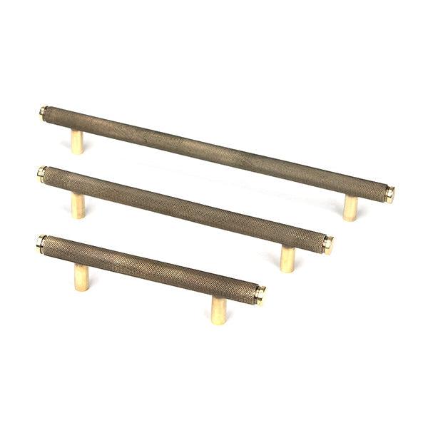 Aged Brass Full Brompton Pull Handle - Small | From The Anvil-Pull Handles-Yester Home