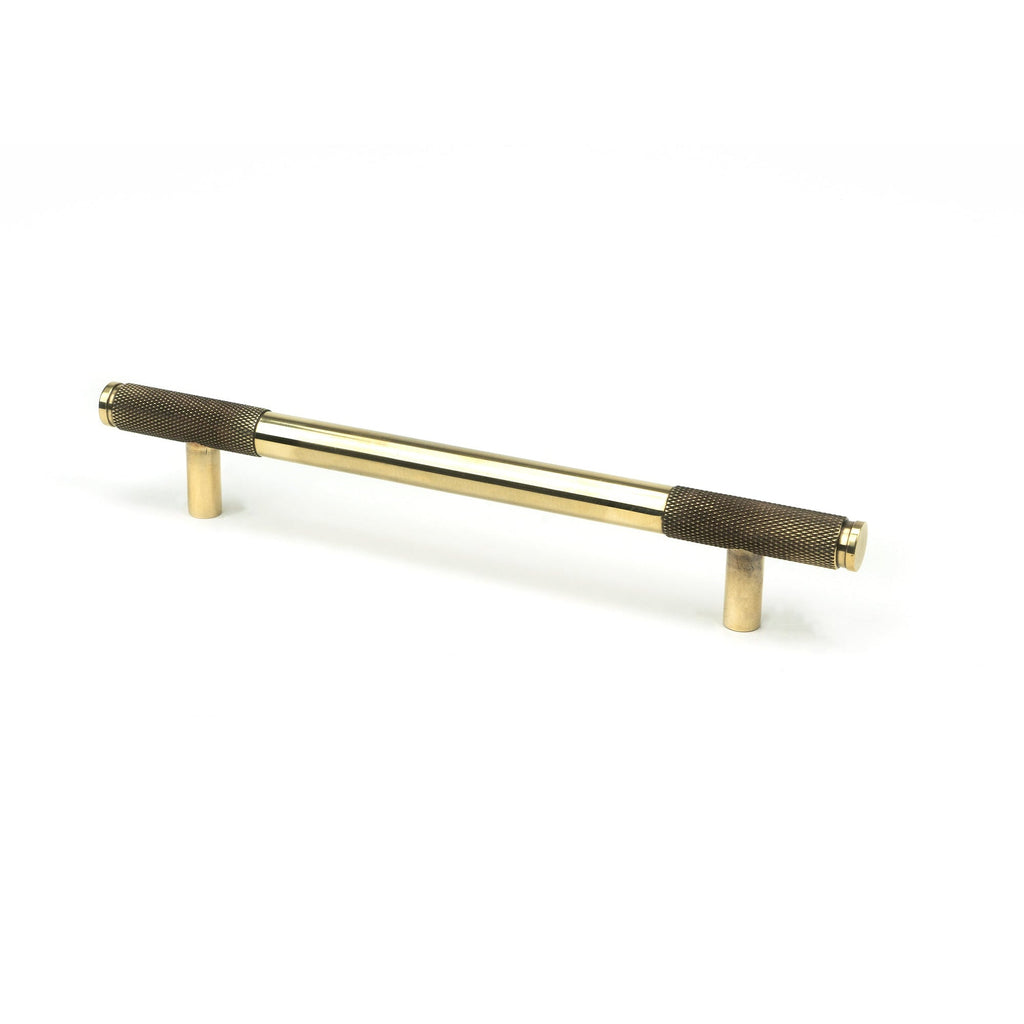 Aged Brass Half Brompton Pull Handle - Medium | From The Anvil-Pull Handles-Yester Home