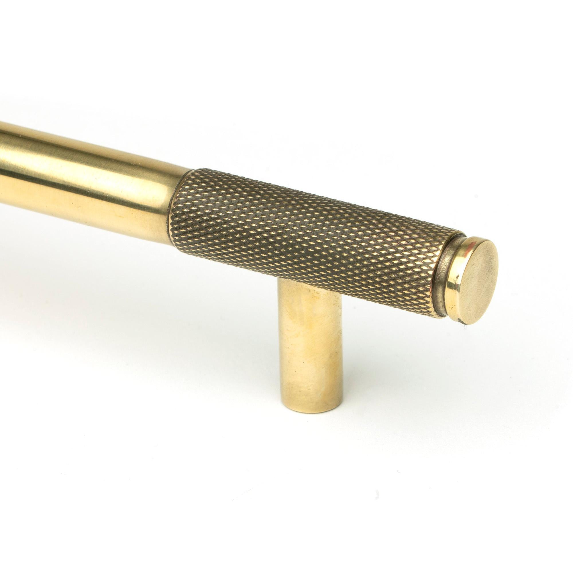 Aged Brass Half Brompton Pull Handle - Small | From The Anvil - Pull Handles - From The Anvil - Yester Home