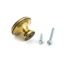 Aged Brass Hammered Cabinet Knob - Large - Cabinet Knobs - From The Anvil - Yester Home