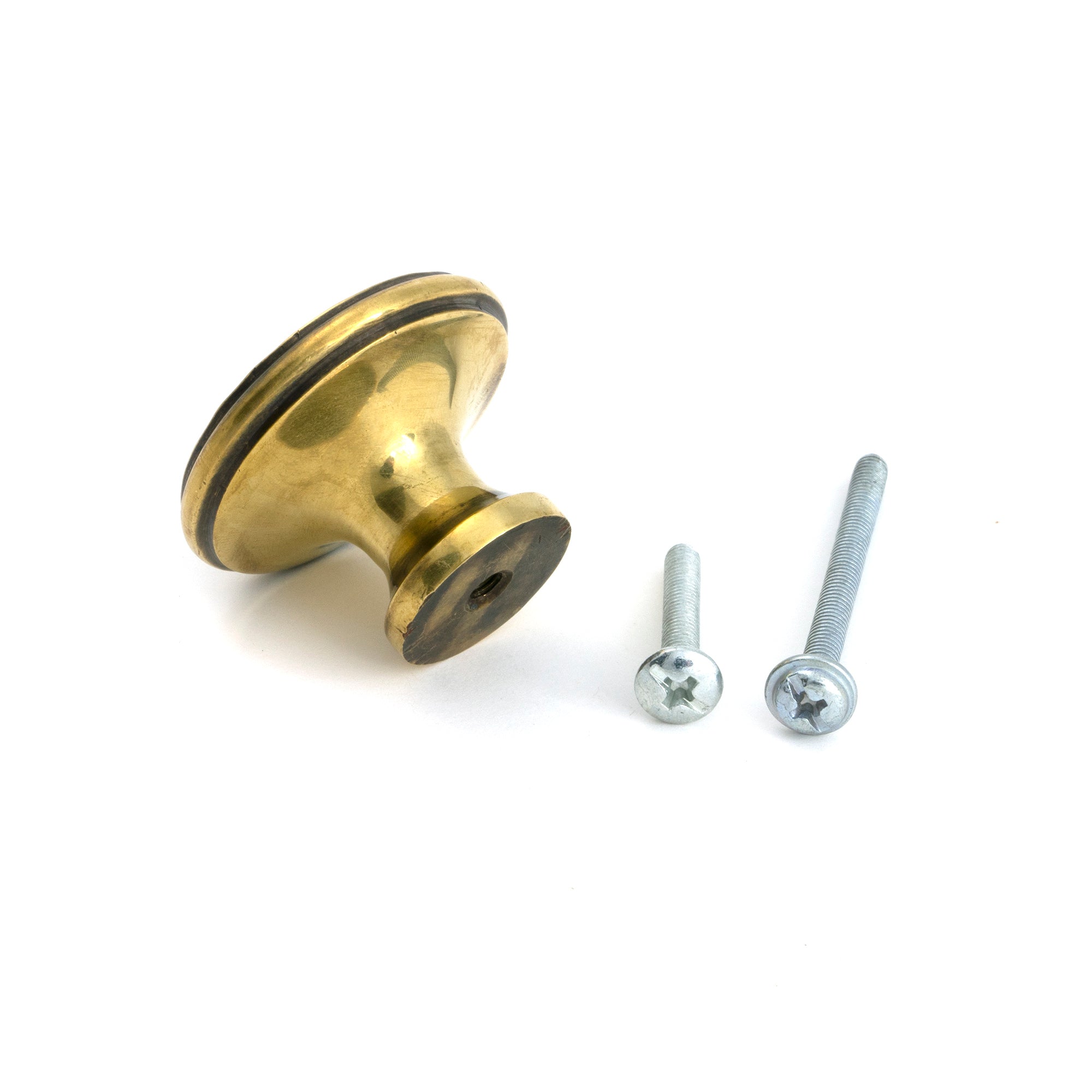 Aged Brass Hammered Cabinet Knob - Large - Cabinet Knobs - From The Anvil - Yester Home