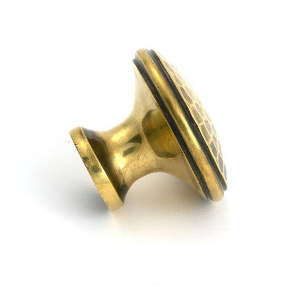 Aged Brass Hammered Cabinet Knob - Large - Cabinet Knobs - From The Anvil - Yester Home
