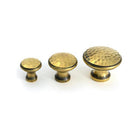 Aged Brass Hammered Cabinet Knob - Large - Cabinet Knobs - From The Anvil - Yester Home