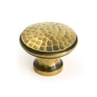 Aged Brass Hammered Cabinet Knob - Large - Cabinet Knobs - From The Anvil - Yester Home