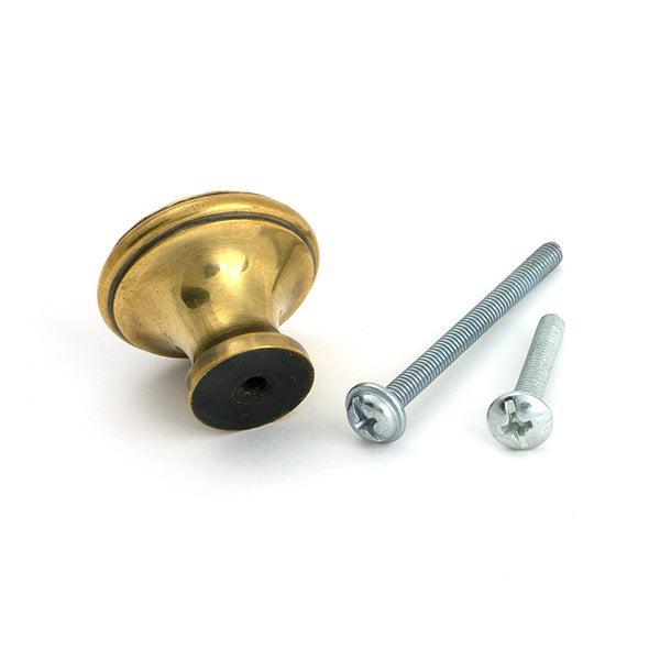Aged Brass Hammered Cabinet Knob - Medium - Cabinet Knobs - From The Anvil - Yester Home
