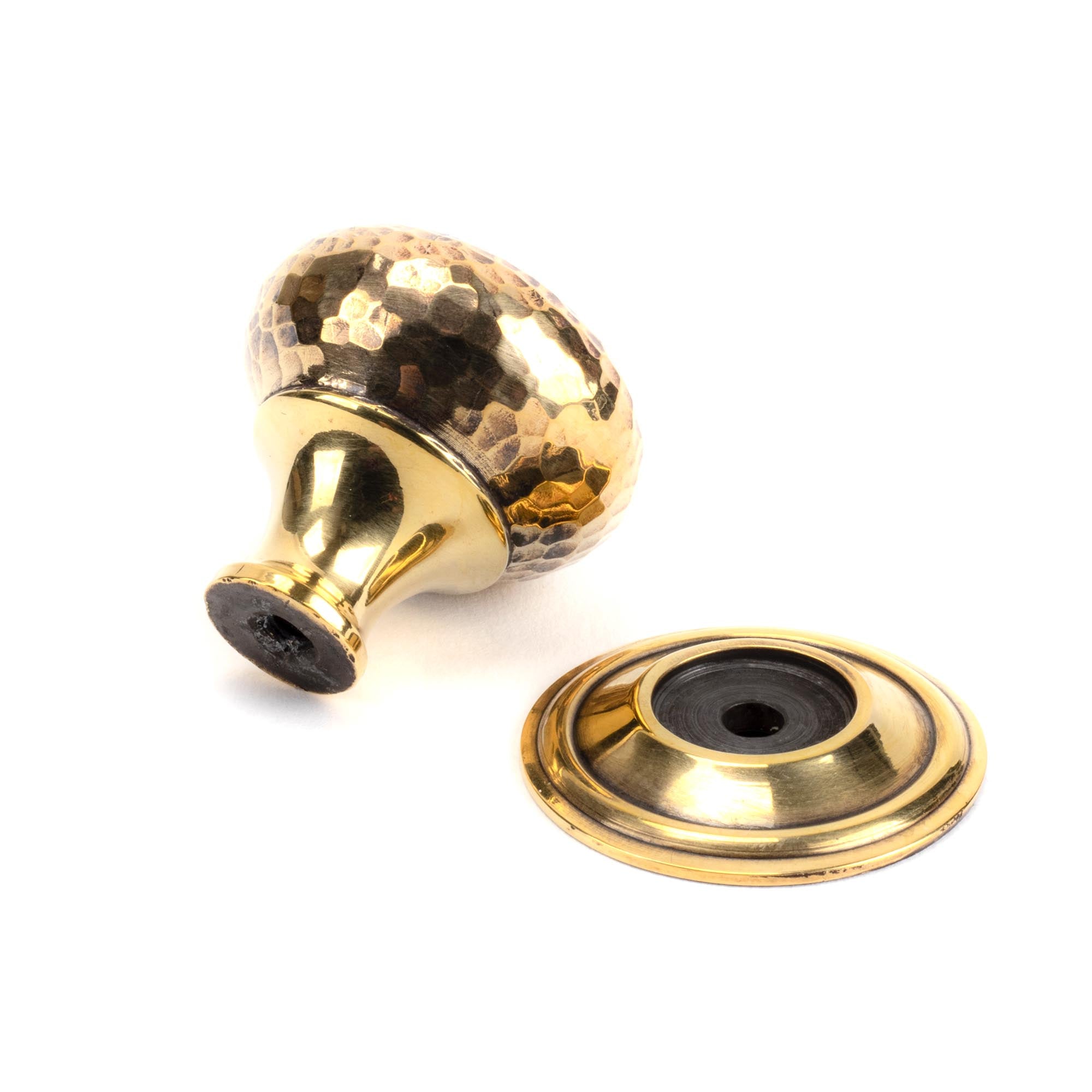 Aged Brass Hammered Mushroom Cabinet Knob 32mm | From The Anvil - Cabinet Knobs - From The Anvil - Yester Home