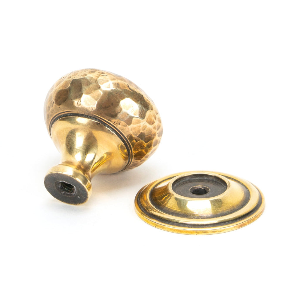 Aged Brass Hammered Mushroom Cabinet Knob 32mm | From The Anvil-Cabinet Knobs-Yester Home