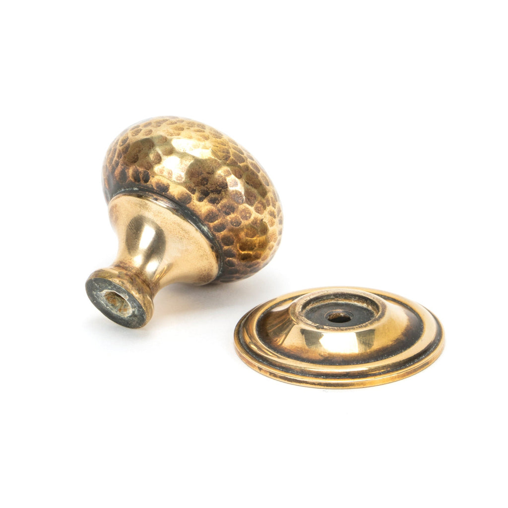 Aged Brass Hammered Mushroom Cabinet Knob 38mm | From The Anvil-Cabinet Knobs-Yester Home