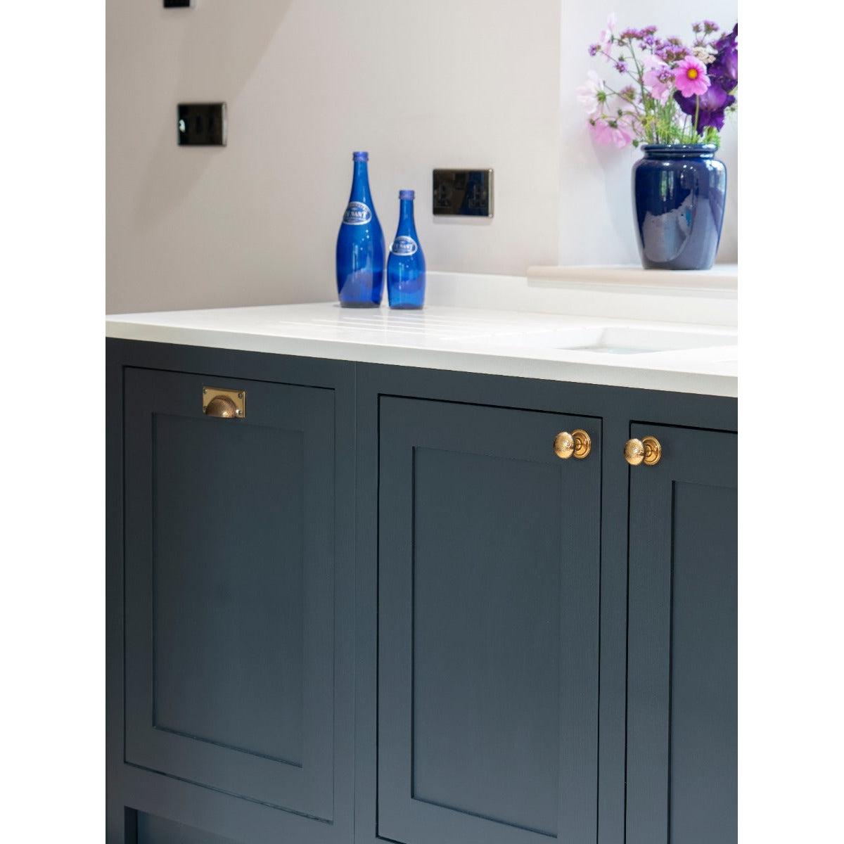 Aged Brass Hammered Mushroom Cabinet Knob 38mm | From The Anvil-Cabinet Knobs-Yester Home