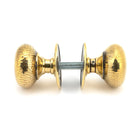 Aged Brass Hammered Mushroom Mortice/Rim Knob Set | From The Anvil - Mortice Knobs - From The Anvil - Yester Home