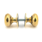 Aged Brass Hammered Mushroom Mortice/Rim Knob Set | From The Anvil-Mortice Knobs-Yester Home