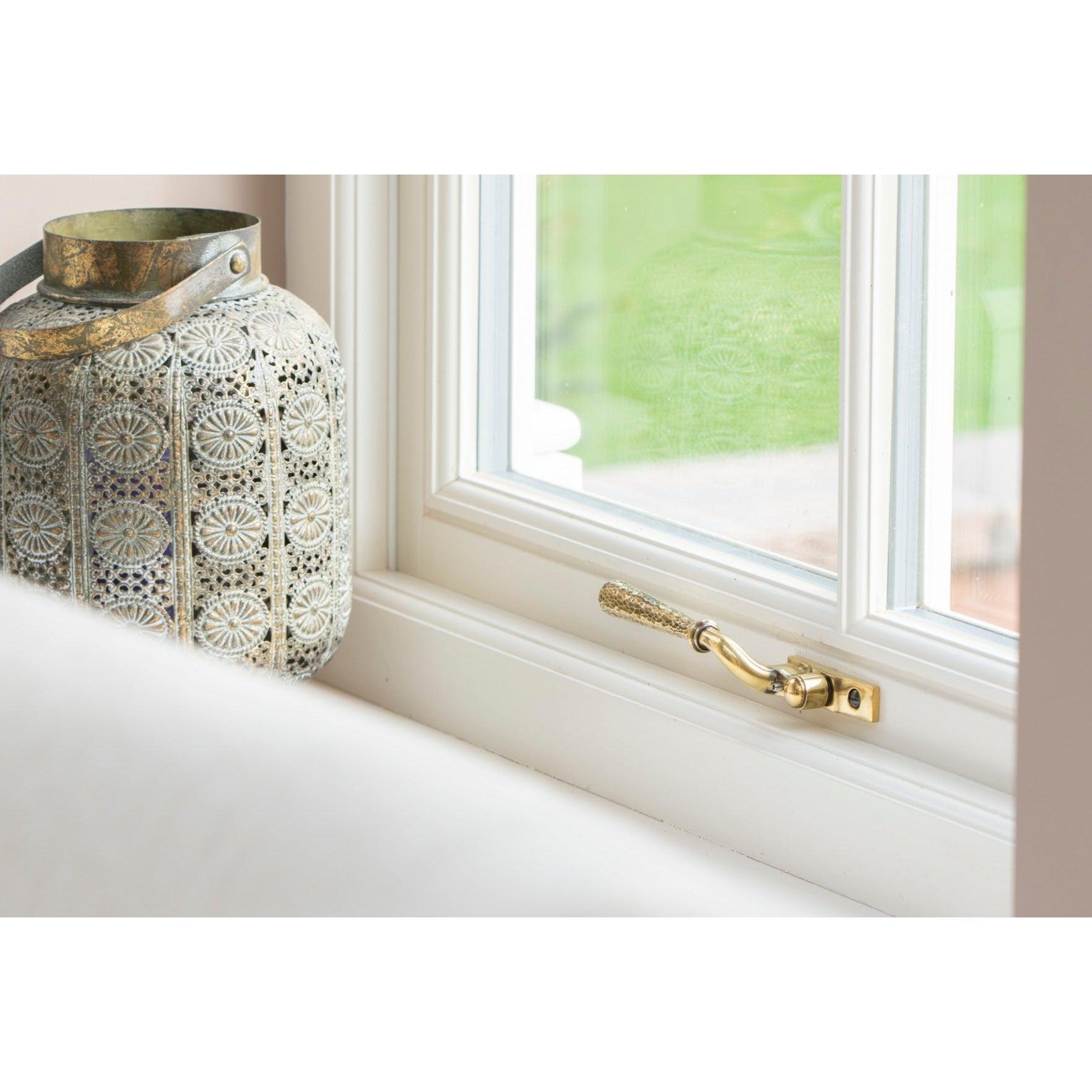 Aged Brass Hammered Newbury Espag - LH | From The Anvil-Espag. Fasteners-Yester Home