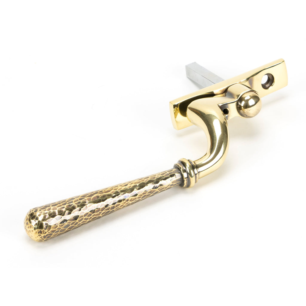 Aged Brass Hammered Newbury Espag - RH | From The Anvil-Espag. Fasteners-Yester Home