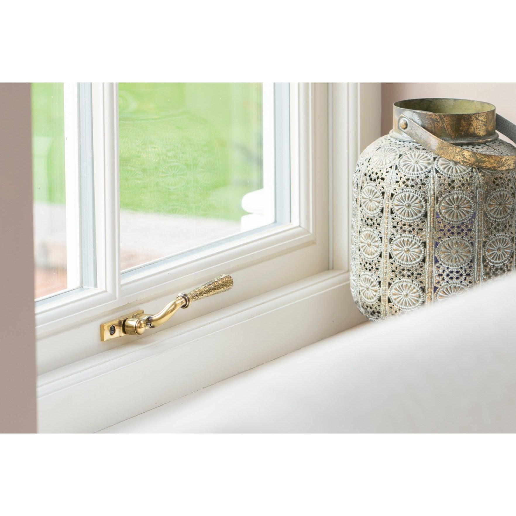 Aged Brass Hammered Newbury Espag - RH | From The Anvil-Espag. Fasteners-Yester Home